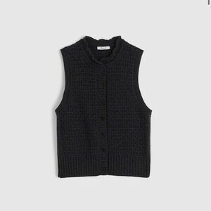 Madewell Black Textured Sleeveless Top